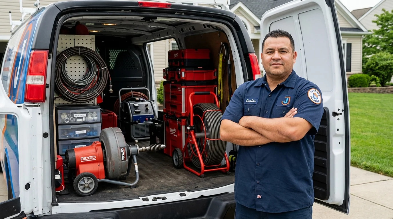 Professional drain cleaning equipment and Johns Plumbing LLC plumber in Primghar