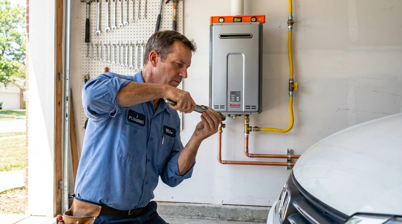 Tankless water heater installation by a Johns Plumbing LLC plumber in Primghar